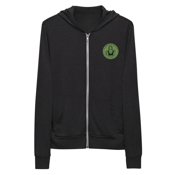Unisex Green Girl Basics zip hoodie